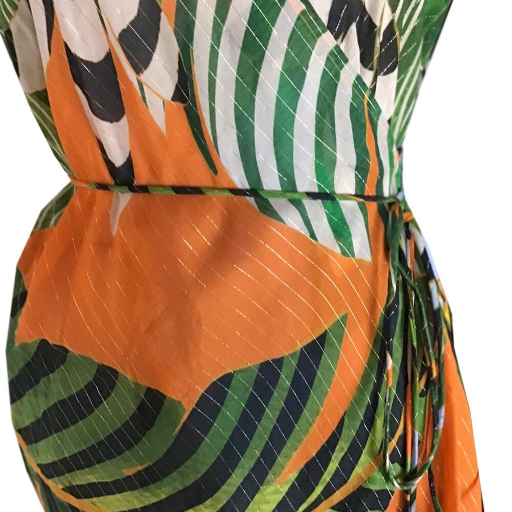 Farm Rio Striped Bananas Cover-Up Dress - Picture 9 of 14